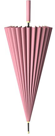 YIDAX Großer Regenschirm Sturmfest, Gerader Regenschirm, Stockschirm Mit Langem Griff, Automatischer Reiseregenschirm, 24 Rippen Golfschirme Für Männer Und Frauen,Rosa