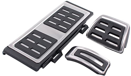 Pedalabdeckung Pedalkappen Pedalsatz Fußpedal Bremspedal Gaspedal Fußstütze Pedale Abdeckung Pedalauflage Automatikgetriebe für Octavia 5E Superb 3V Karoq Kodiaq Leon 5F Ateca Tarraco Formentor