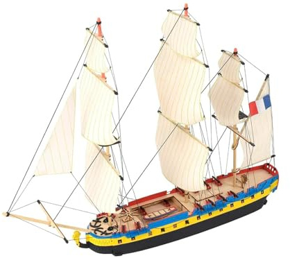 Artesanía Latina – Modellino di Nave in Legno – Easy Kit Fregata Francese, Hermione La Fayette - Modello 17000, Scala 1:160 – Modelli da Assemblare - Livello Principiante