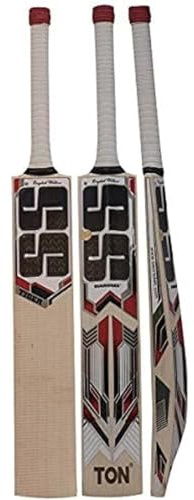 SS EWJnr0136 Cricket Bat, Unisex-Adult, Beige/Red, Size 4