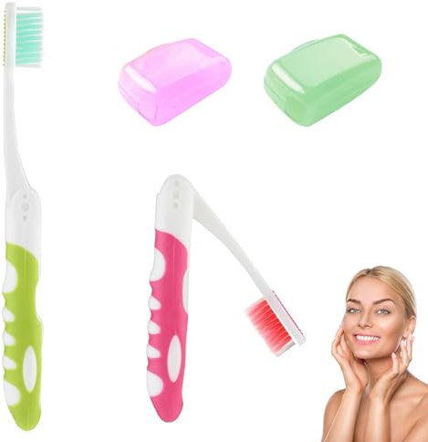 spazzolini da denti da viaggio,spazzolino da denti pieghevole,spazzolini da denti pieghevoli da viaggio portatili,setole Pieghevoli Spazzolino Portatile,Spazzolino da denti con setole morbide,2 PCS