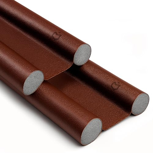 BIORYC ® (x2) Burlete Puerta Entrada de Polipiel con Tira de Sellado para Puertas | Burlete Bajo Puerta Exterior Aislante Térmico y Acústico | Protector Puerta Casa contra Frío, Ruido y Corrientes
