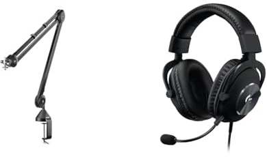 RØDE PSA1 Professional Studio Arm, MultiColored & Logitech G PRO X Gaming-Headset, Over-Ear Headphones with Blue VO!CE Mic, DTS Headphone:X 7.1