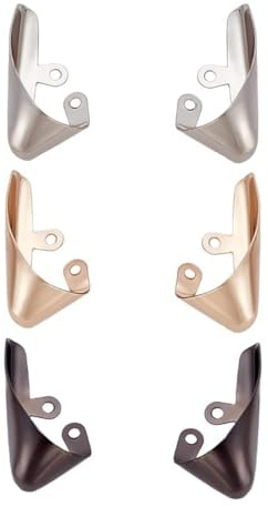 GYWHOOFT 3 Paar Schuhe aus Metall, Zehenschutzkappe für Metallschuhe, elegante Zehen, hohe Absätze, Zehenkappe, langlebig, für Schuhe, Schutz und Reparatur,Dekoration（silber/schwarz/goldene）