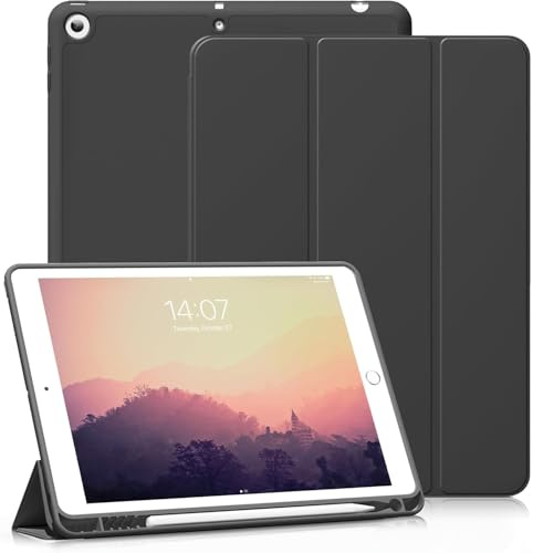Hülle für iPad 9.7 Zoll 6. Generation 2018/5. Generation 2017 Modell A1954 A1893 A1823 A1822, Schutzhülle Case Smart Cover für iPad 6/5 (Schwarz)