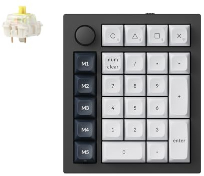 Keychron Q0 Max (schwarz/weiß, Gateron Jupiter Banana, Hot-Swap, Aluminiumrahmen, RGB)