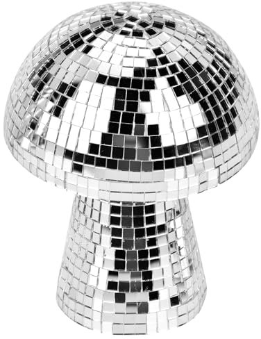 Decorazione Della Della Discoteca Del Fungo, Glitter Decorative Decoration Palla da Discoteca a Fungo Per Feste Discoteca A Specchio A Forma, per Decorazioni Domestiche,Festa,Bar 15 cm * 12 cm