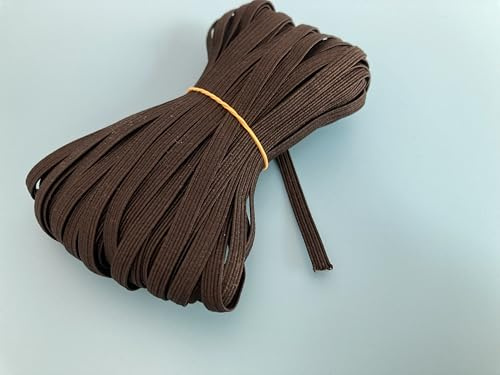 Cinta elástica negra de 5 mm x 15 m, bandas de goma en negro, para costura, proyectos de costura y bricolaje, diferentes anchos y longitudes, 5 mm x 15 m