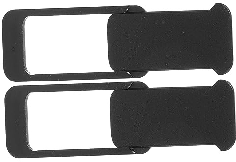 Hemobllo Cache Camera Ordinateur, Cache Webcam Coulissant 2 Pièces en Abs Noir, Adhésif Puissant, Protection de Confidentialité pour Ordinateur Portable et Caméra Frontale | Forme Carrée, Protection Caméra Frontale la Saleté, Retrait sans Traces