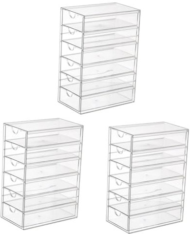 Warmhm 3st Schublade Aufbewahrungsbox Hardware Aufbewahrungskorb Durchsichtige Vorratsbehälter Mit Deckel Schreibtisch-organizer Aufbewahrungsbehälter-organizer Transparent Das Haustier