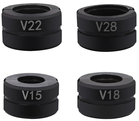 Xigner Profi Pressbacke Rohr pressbacken für V-Kontur 15/18/22/28mm Metall Kontur Pressbacken Kontur Presszange - Zum Crimpen von Kupferrohren