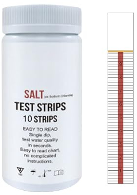 Strisce di prova del l'acqua, strisce di prova del sale per piscina, strisce di rilevamento del l'acqua salata di piscina, vasca idromassaggio e strisce di test del l'acqua per ph, cloro totale