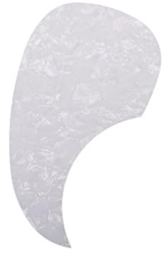 GOOHOCHY Selbstklebender Weißer Schlagbrettschutz aus Haltbarem Pvc in Waterdrop Form für Akustikgitarre zum Kratzschutz mit Klebeband
