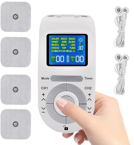 Body Muscles Massagers, Pulse Leg Massager, 12 Modes Intelligent, Lightweight & Easy to Use, Portable Massage Device for Neck, Shoulder, Back, Waist Muscle Relief, Women, Men, Home, Travel Use