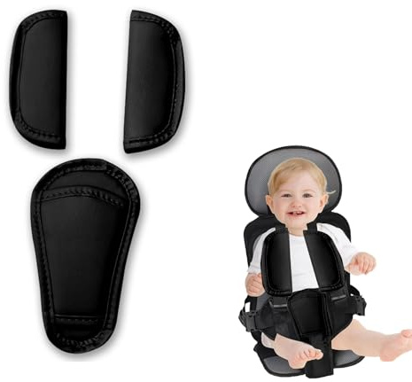 Yuqilin Gurtpolster Kinder 3 Stück Set Baby Sicherheitsgurt Schulterpolster Universal Baby Autositz Gurtbezüge Gurtschutz Auto Autogurt Polster für Babyschale Kinderwagen Autositze Sicherheitsgurt(A)
