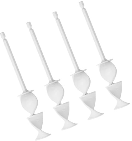 WWHJR 4Pcs Epoxy Mixers Helixs Paint Mixers Drill Attachment Resins Mixers Drill Paint Mixers Paint Concrete Plasters Reusable Cement paint stirring rod
