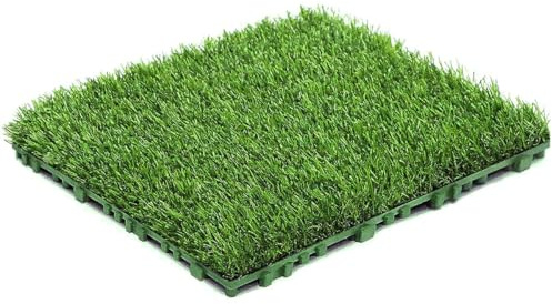 Césped Artificial Balcón, 30 x 30 cm Azulejos de Cesped Artificial, Césped de Plástico Extensibles Montaje Fácil con Altura de Hierba Sintética, Resistente A La Intemperie, para Terraza Balcón
