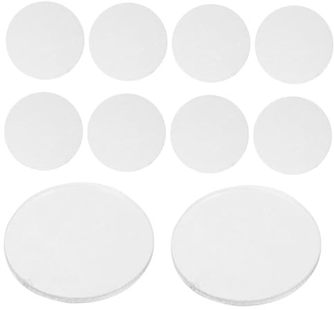 BESTonZON 10pcs Clear Acrylic Round Miniature Bases Transparent Display Stands for Gaming Figures Cake Decorations Car Dashboard Micro Landscape Diorama Support