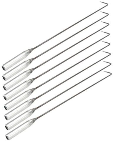 Alipis 8pcs Steel Fire Hooks Long Handle Fire Poker Ash Cleaning Tools for Stove BBQ Grill Accessories Portable Heavy Duty