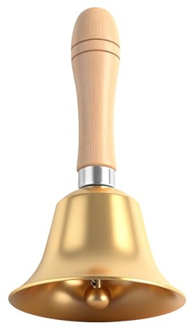 8cm Handglocke Aus Messing Mit Holzgriff – Tischglocke, Glocken, Weihnachtsglocke, Glöckchen, Glocke Zum Aufhängen, Tischklingel, Bell, Glocken Weihnachten