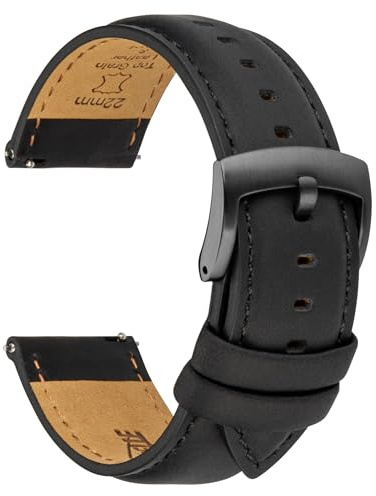 CORROPELLE Leder Uhrenarmbänder Schnellverschluss 18mm 19mm 20mm 21mm 22mm, Vintage Eleganten Hochwertige Ersatz Leder Armband für Damen und Herren, Uhr und Smartwatch