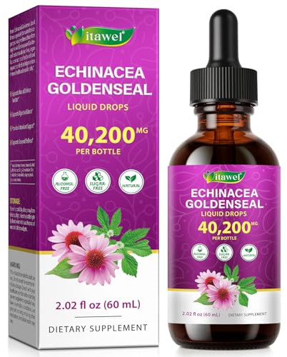 Echinacea Drops 60ml, Relieves Cold & Flu Symptoms by Supporting The Immune System