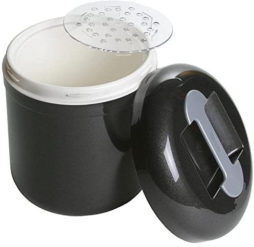 Tom Fox 4883 Kunststoff Eisbehälter, 4L Kapazität, 22cm x 22cm x 24cm, Schwarz