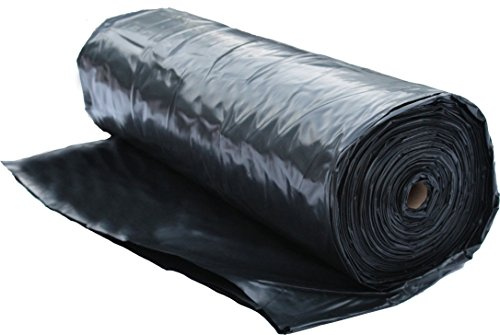 Roly Poly 6 Mil Black Plastic Sheeting 20' x 100' Roll – Heavy Duty Polyethylene Vapor Barrier for Crawl Space, Concrete Slab, Landscaping & Construction – 2000 Sq Ft