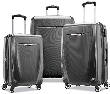 Samsonite Winfield 3 DLX Hardside Erweiterbares Gepäck, Graphitgrau, 3-Piece Set (20/25/28), Winfield 3 DLX Hardside erweiterbares Gepäck mit Drehrollen