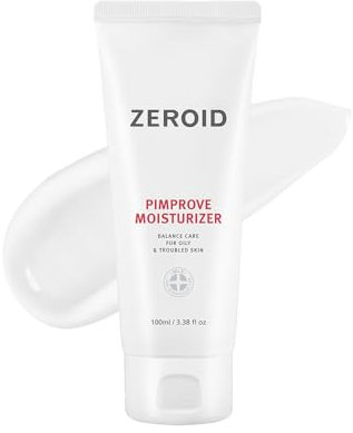 ZEROID Pimprove Moisturizer Cream Hyaluronic Acid Moisturizer Face Cream Korean Face Lotion For Women And Men Korean Skin Care Skin Barrier Moisturizing Facial Care 3.38 Fl Oz (100 ml)