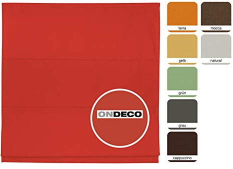ondeco Raffrollo für Fenster und Türen, Faltrollo innen Sichtschutz Blickdicht für Wand- und Deckenmontage Bordeaux 120x175 cm