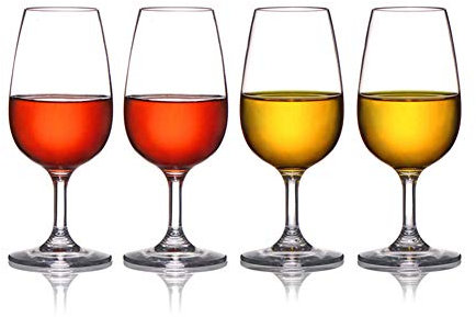 Chiatai Copas de vino irrompibles Tritan irrompibles vasos de plástico Borgoña copas de tallo largo vino cristalería regalo 4 unidades