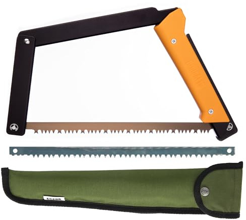 AGAWA - BOREAL15 Tripper Kit - Includes 15 Folding Saw, Nylon Carrying Case, 15 All-Purpose & 15 Aggressive Blade - For Camping, Hiking & Survival Gear (Black Frame/Yellow Handle)