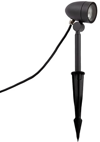 Paco Home Pflanzenlampe Beleuchtung Lampe Garten Deko Outdoor Gartenhaus Steckdosenlampe Außenlampe Spikes GU10 Led, Farbe:Anthrazit 2, Leuchtenart/Farbe:Spikeleuchte Anthrazit