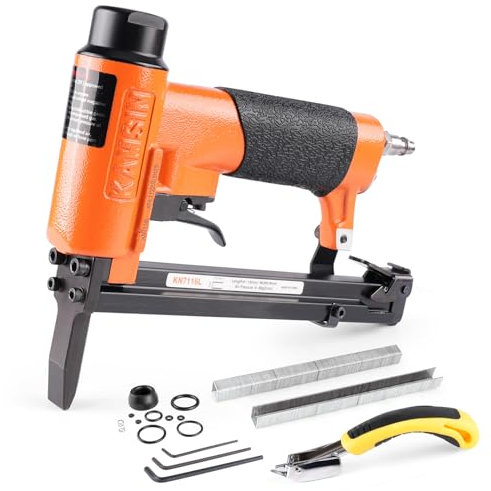 KAMSIN KN7116L Cucitrice pneumatica per tappezzeria a naso lungo, corona 9,0 mm