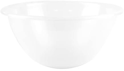 Gem Imports LTD Round White Plastic Mixing Bowl (28 cm) 1 Piece - Durable, Ideal for Cooking & Baking Needs