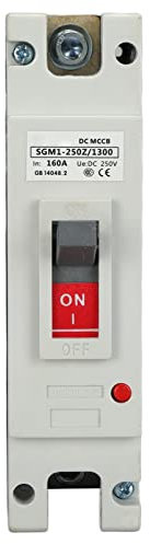 DEWIN Leistungsschalter, Trennschalter 1P DC Leitungsschutzschalter Geformtes Gehäuse MCCB Solarbatterieschalter 250V 160A für Windkraft