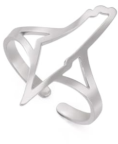 Dreamtimes Israel Palästina Karte Finger Ringe für Frauen Männer Edelstahl Einstellbare Offene Ringe Land Geographie Schmuck Geschenk