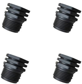 PP Gewindefitting Gewindestopfen Schwarz PN10 Fittings Aussengewinde Stopfen 3/4 Zoll 4 Stück