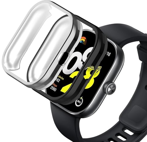 [2 Piezas] Funda con Protector de Pantalla para Xiaomi Redmi Watch 4, Weideworld Anti-Rasguños Protección Ultra Fino TPU Carcasa para Xiaomi Redmi Watch 4