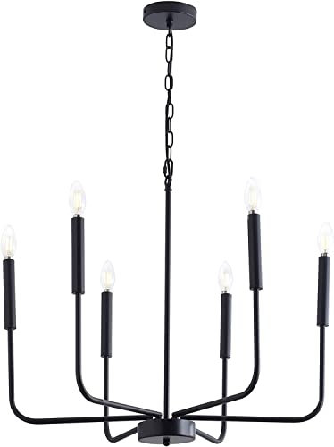 Modern Pendelleuchte Bauernhauskerze Kronleuchter Metall Industrielle Kerze Pendelleuchte Traditionelle rustikale Deckenleuchte for Aufhängen for Küche, Esszimmer, Wohnzimmer, Schlafzimmer, Foyer, Flu