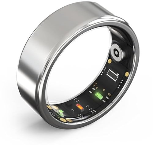 Cardiofrequenzimetro smart fitness, tracker per ossigeno nel sangue, temperatura corporea, sonno, contapassi, ricaricabile, impermeabile, app per donne e uomini - oro n. 11