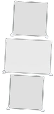 HAPINARY 3Stücke Desktop Trennwand aus Kunststoff Transparente Schutzscheibe für Hustenschutz Universelle Trennwand für Schreibtisch Sichtschutz für Restaurant und Büro Spuckschutz Panel