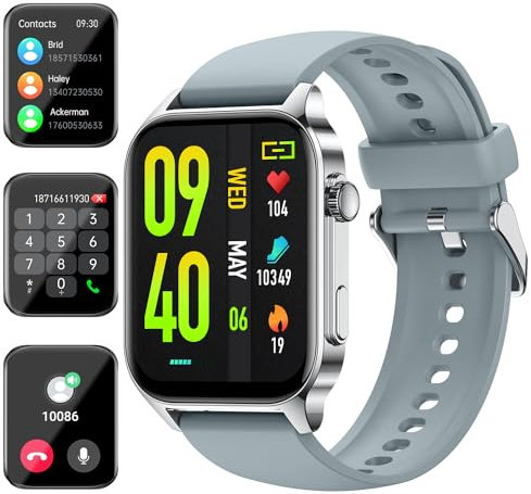 WILLFITME Montre de fitness intelligente pour homme et femme (répondre/passer un appel), montre intelligente avec fréquence cardiaque SpO2 Sleep, 100 podomètres de sport, traqueurs d'activité, montres