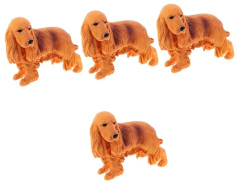 UPKOCH 4stücke Realistisches Simuliertes Hundemodell Für Heimdekoration Und Kognitives Spielzeug Für Cocker Spaniel Und Bulldogge Für Innen Und Außendekoration
