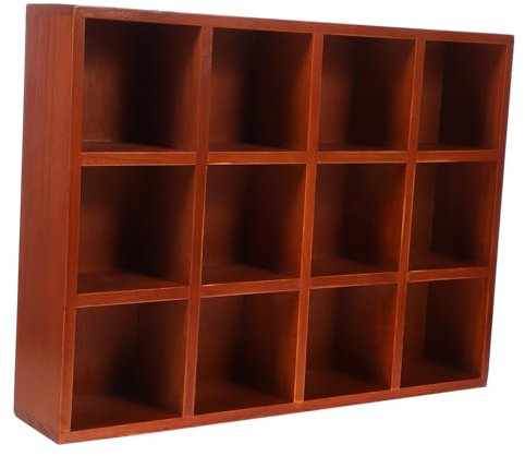 RORPOIR Schwebendes Wandregal Aus Holz Mit Fächern Floating Shelf Für Bücher Dekoration Und Organisation Im Wohnzimmer Oder Bad