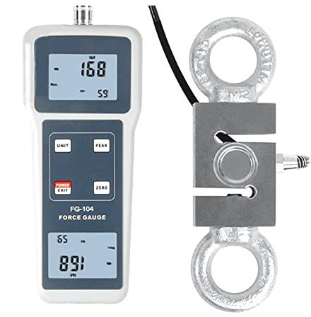 ZKLGS Digital Force Gauge, LCD Screen Hand Grip Dynamometer Digital Force Gauge FG-104 FG-107 1K/2K/5K/10K/20/50/100K Push Pull Tension Meter For Push Pull Load/Force Destructive Test(FG-107)