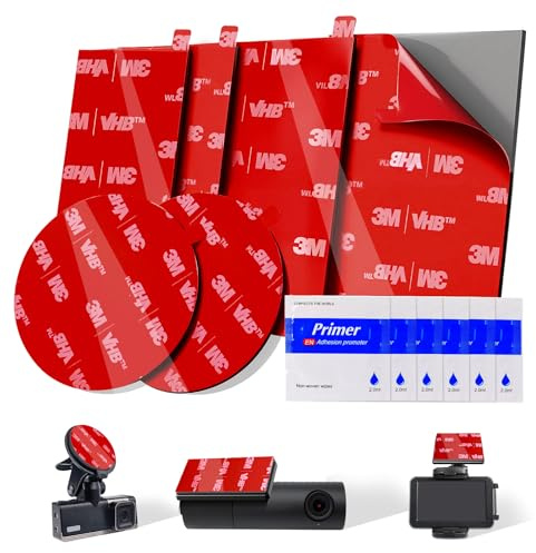 6 Pcs Dash Cam Adhesive Pads, Double Sided Adhesive Pads for Car Dashboard,Very High Bond Heat Resistant Tape for Windshield,Heavy Duty Sticky Pads for Car Phone Holder and Dash Cam