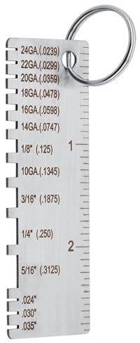 NDNCZDHC Wire Gauge Measuring Tool, Metal Gauge Thickness Tool for Welding, Stainless Wire Gauge Measuring Thickness Gauge