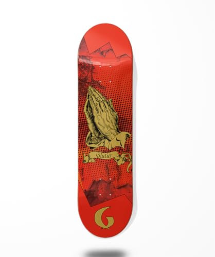 Glutier Skateboard Deck Miracle Red 8.375 (8.375)